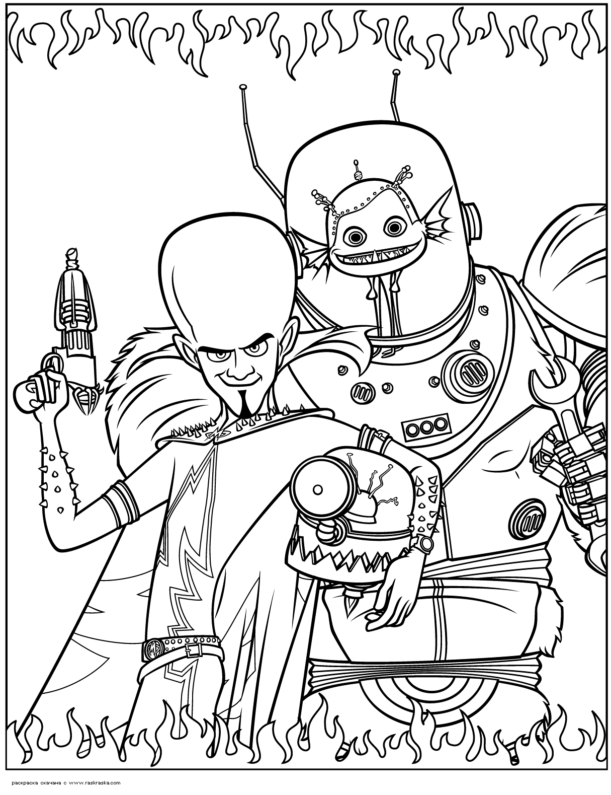 Coloring page: Megamind (Animation Movies) #46490 - Free Printable Coloring Pages