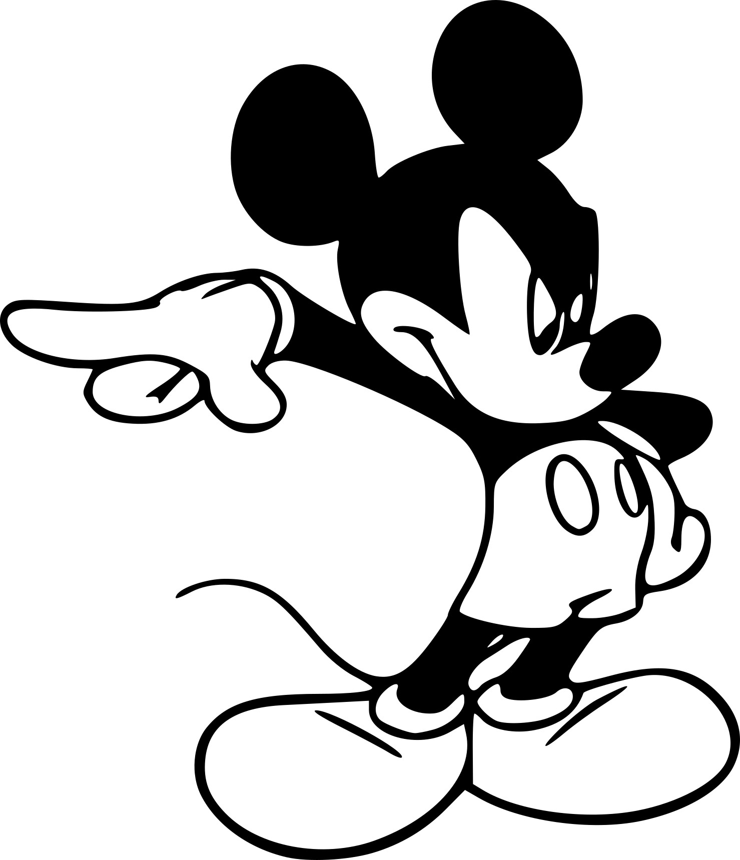 Coloring page: Mickey (Animation Movies) #170127 - Free Printable Coloring Pages