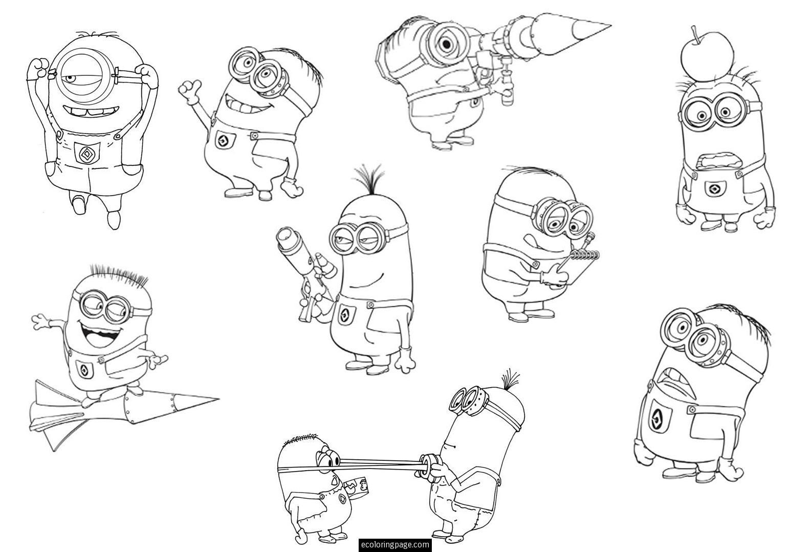 Coloring page: Minions (Animation Movies) #72072 - Free Printable Coloring Pages