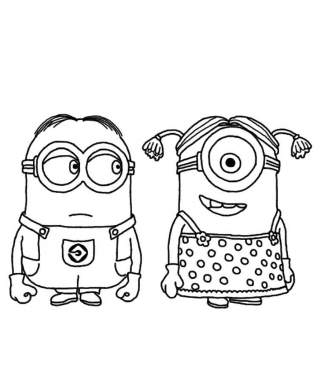 Drawing Minions #72084 (Animation Movies) – Printable coloring pages
