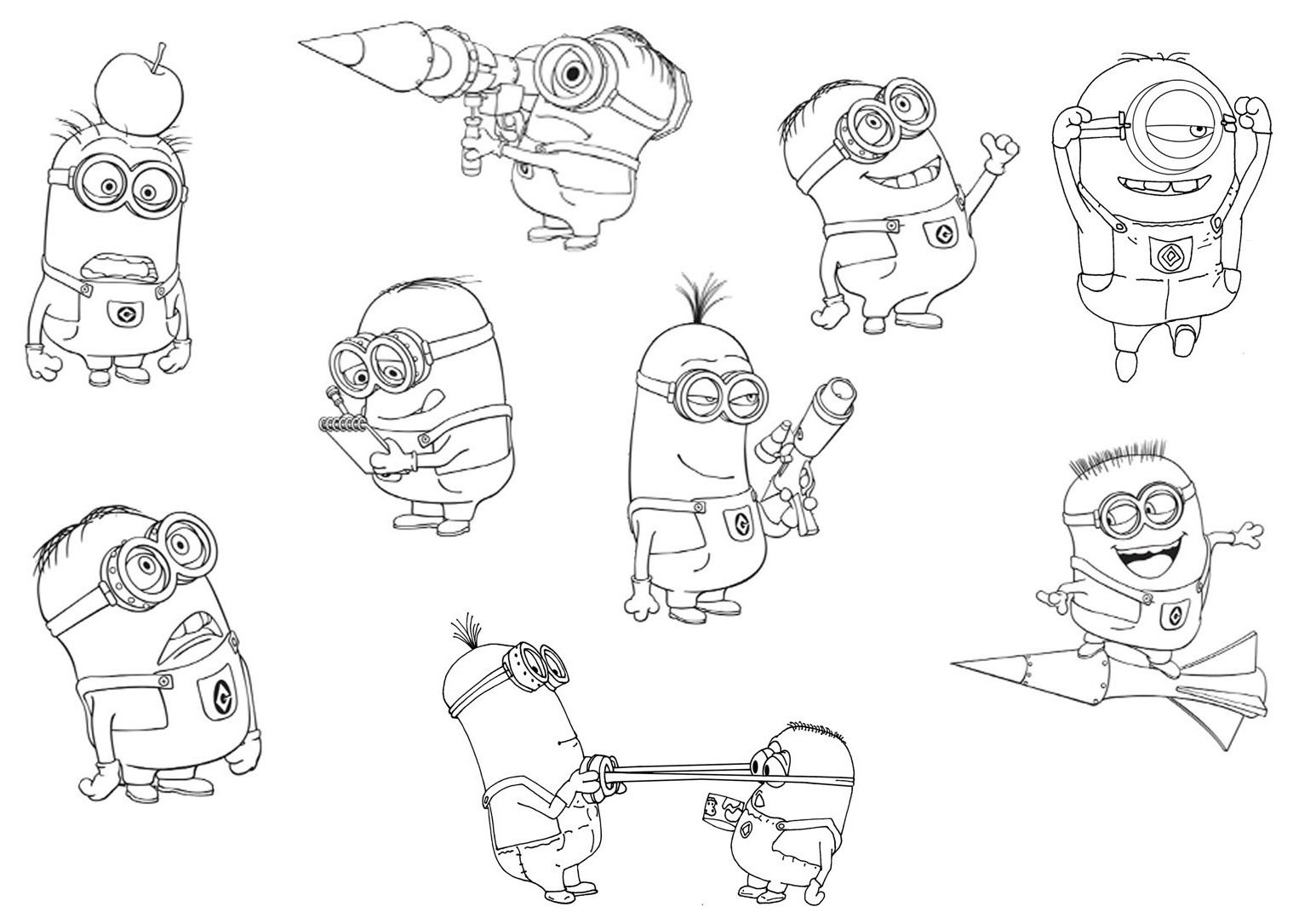 Coloring page: Minions (Animation Movies) #72114 - Free Printable Coloring Pages