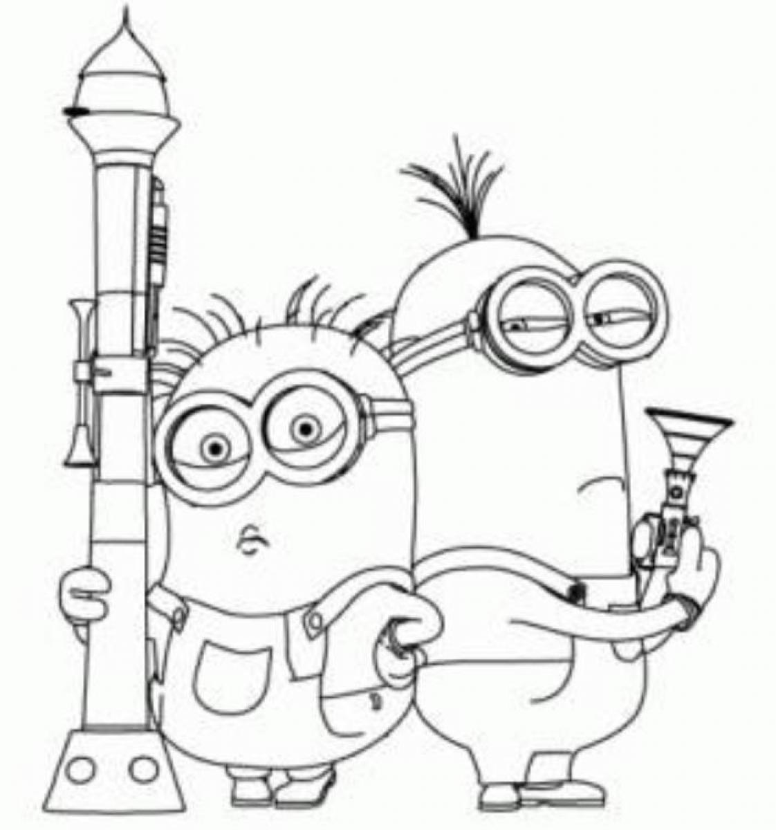 Drawing Minions #72128 (Animation Movies) – Printable coloring pages