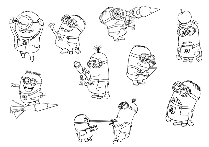 Coloring page: Minions (Animation Movies) #72160 - Free Printable Coloring Pages