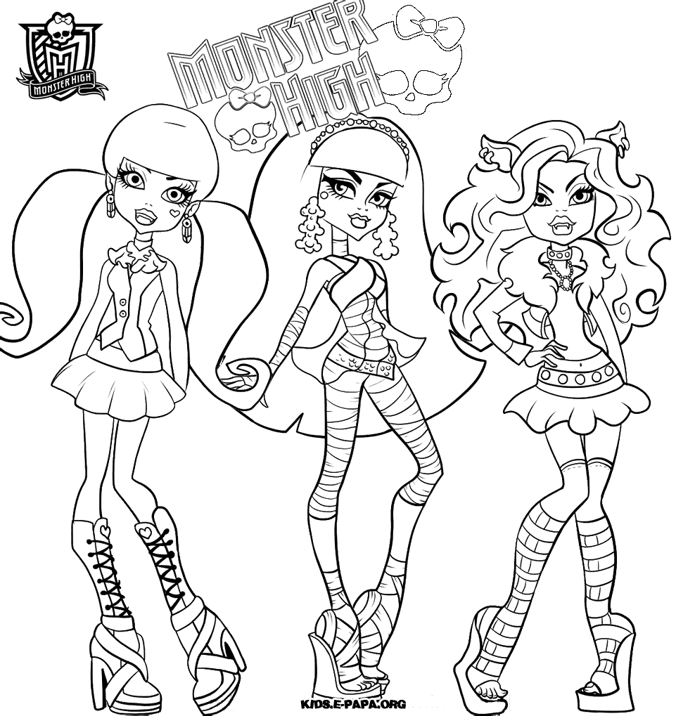 Coloring page: Monster High (Animation Movies) #24826 - Free Printable Coloring Pages