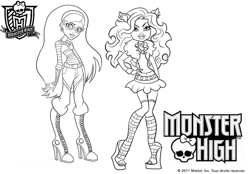Coloring page: Monster High (Animation Movies) #24860 - Free Printable Coloring Pages