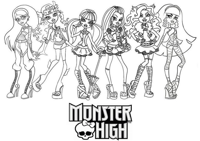 Drawing Monster High #24876 (Animation Movies) – Printable coloring pages