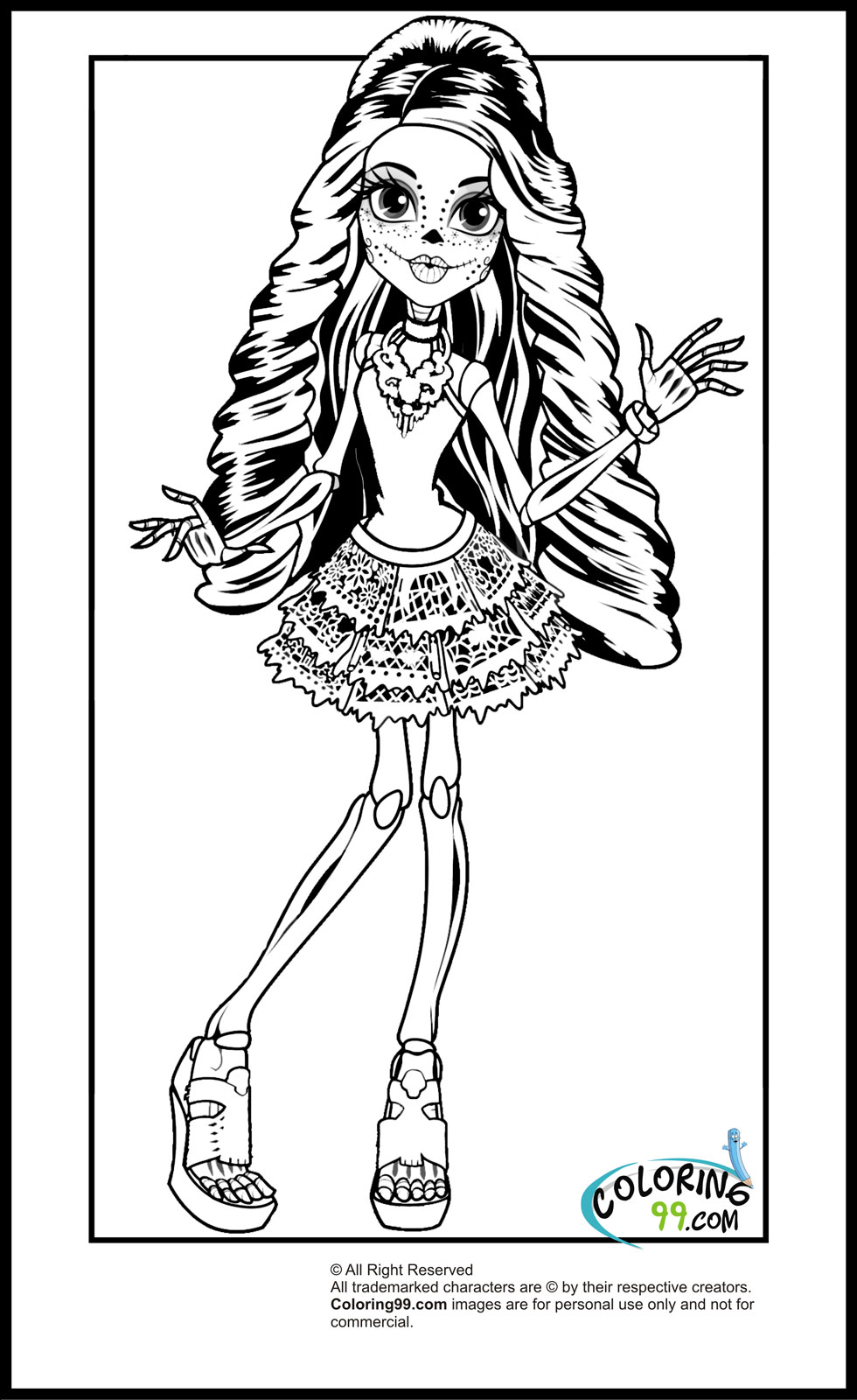 Coloring page: Monster High (Animation Movies) #24919 - Free Printable Coloring Pages