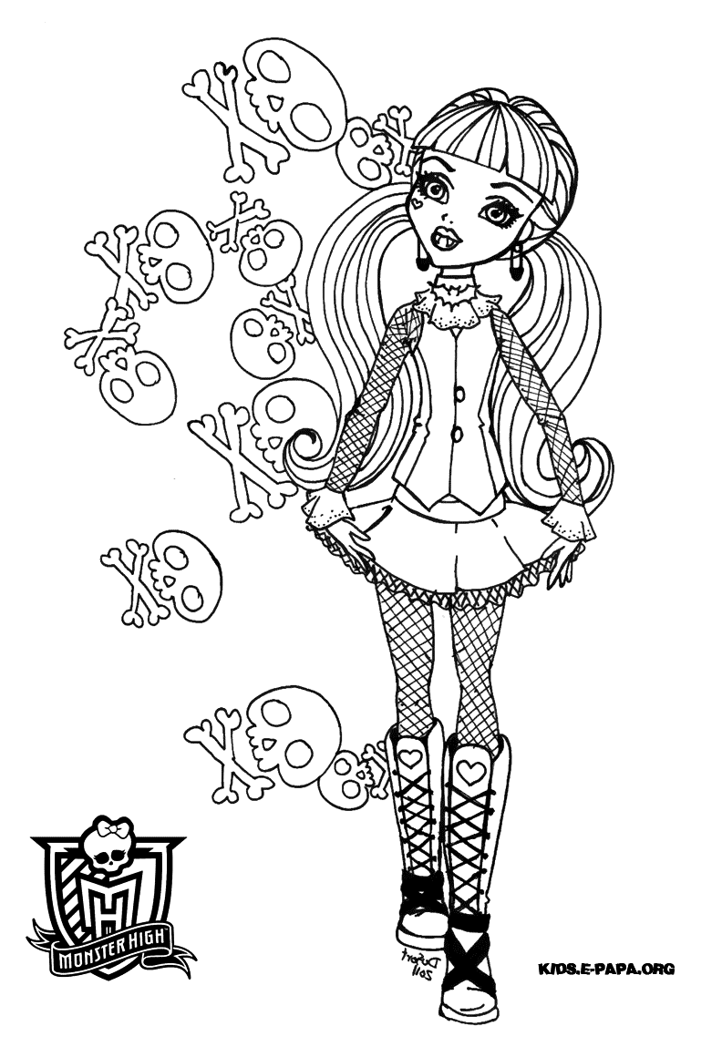 Coloring page: Monster High (Animation Movies) #24942 - Free Printable Coloring Pages