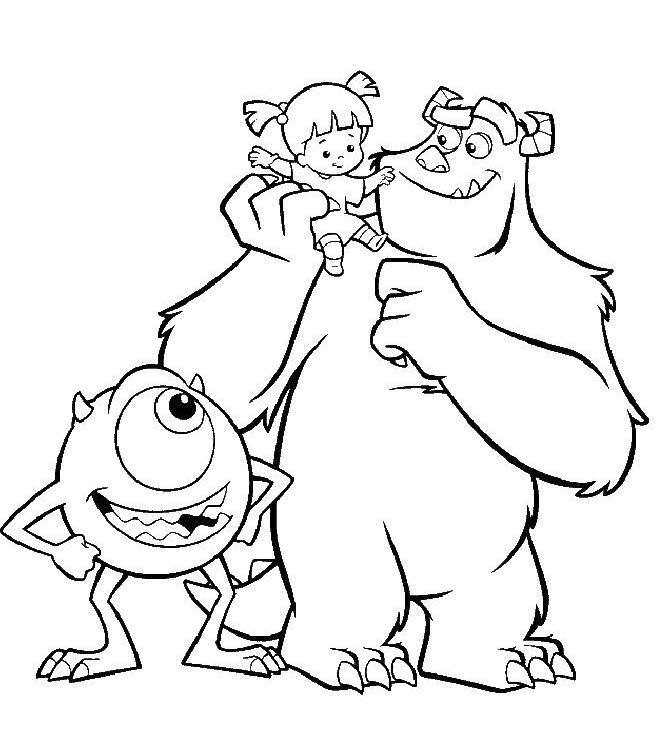 Monsters Inc Printable Coloring Pages