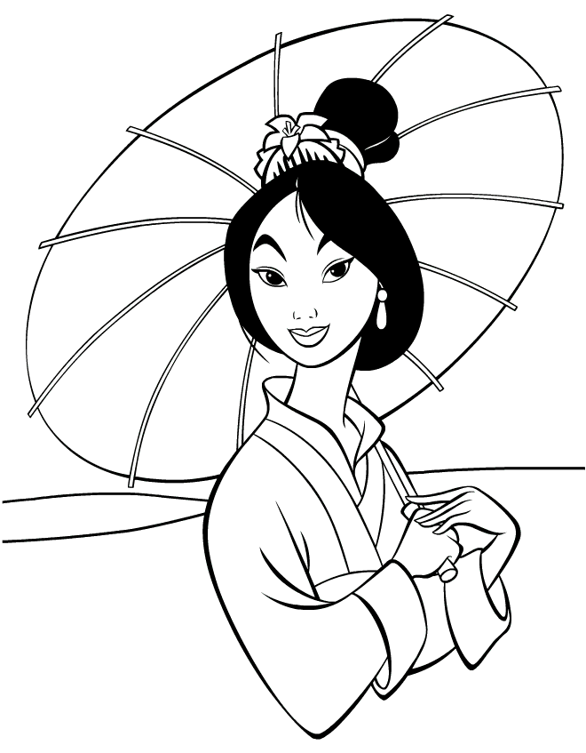 Coloring page: Mulan (Animation Movies) #133611 - Free Printable Coloring Pages