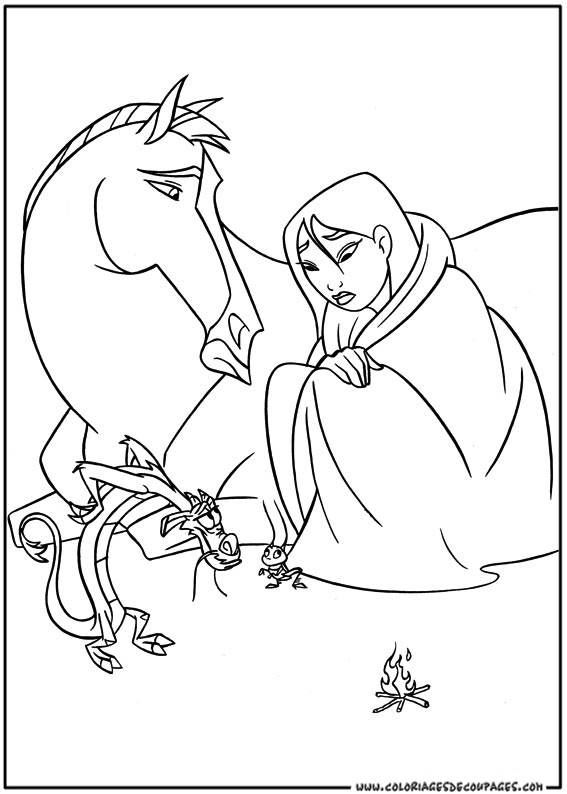 Coloring page: Mulan (Animation Movies) #133622 - Free Printable Coloring Pages