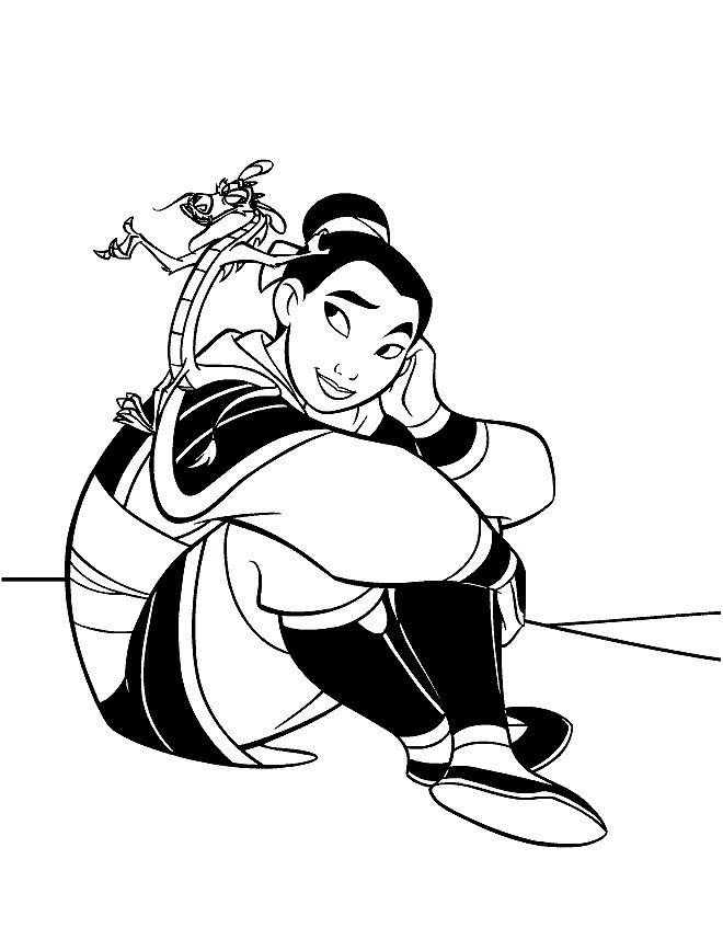 Coloring page: Mulan (Animation Movies) #133623 - Free Printable Coloring Pages