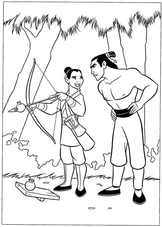 Coloring page: Mulan (Animation Movies) #133627 - Free Printable Coloring Pages