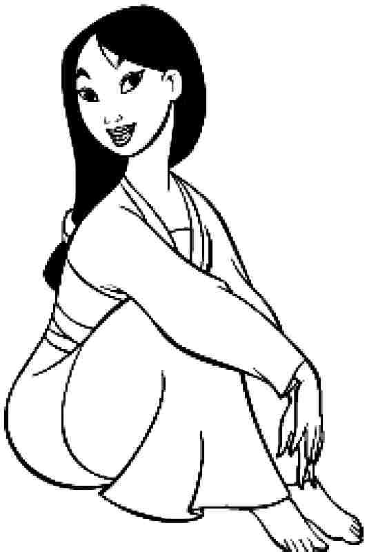 Drawing Mulan #133629 (Animation Movies) – Printable coloring pages