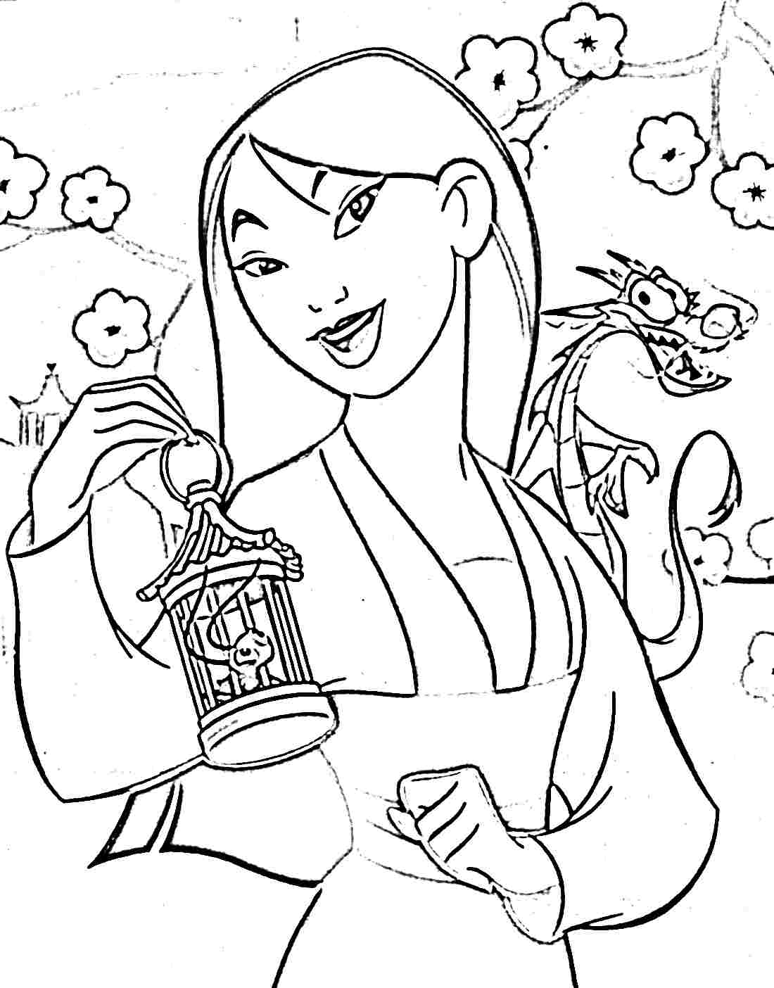 Drawing Mulan 20 Animation Movies – Printable coloring pages