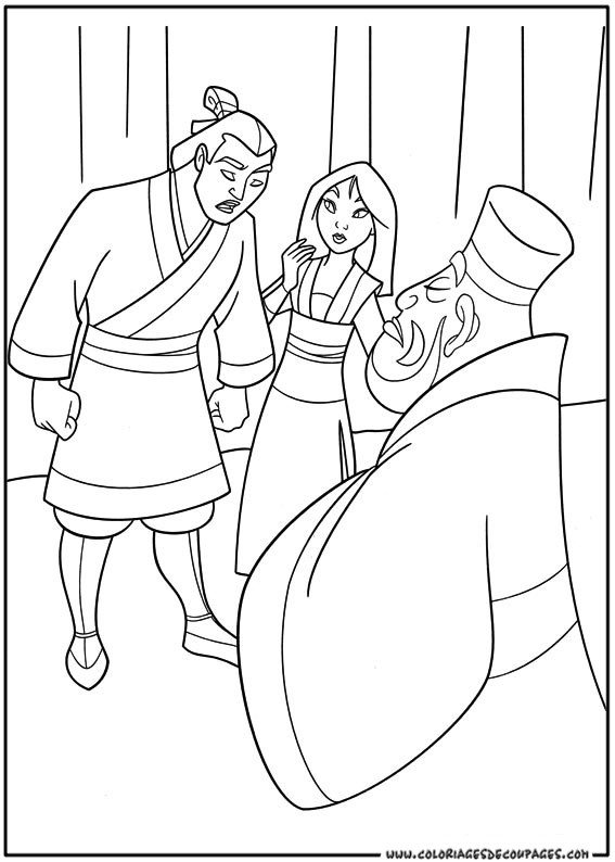 Coloring page: Mulan (Animation Movies) #133635 - Free Printable Coloring Pages