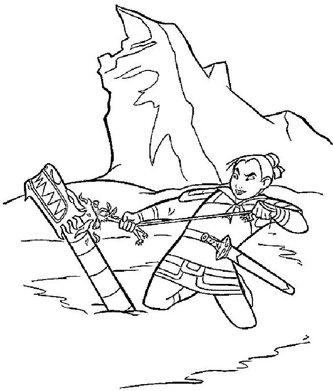 Coloring page: Mulan (Animation Movies) #133662 - Free Printable Coloring Pages