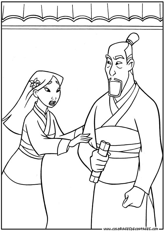 Coloring page: Mulan (Animation Movies) #133666 - Free Printable Coloring Pages
