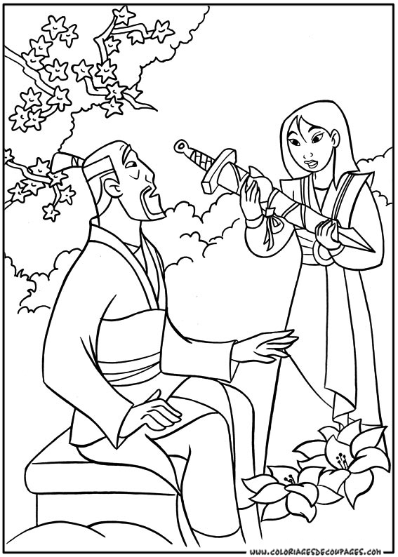 Coloring page: Mulan (Animation Movies) #133669 - Free Printable Coloring Pages