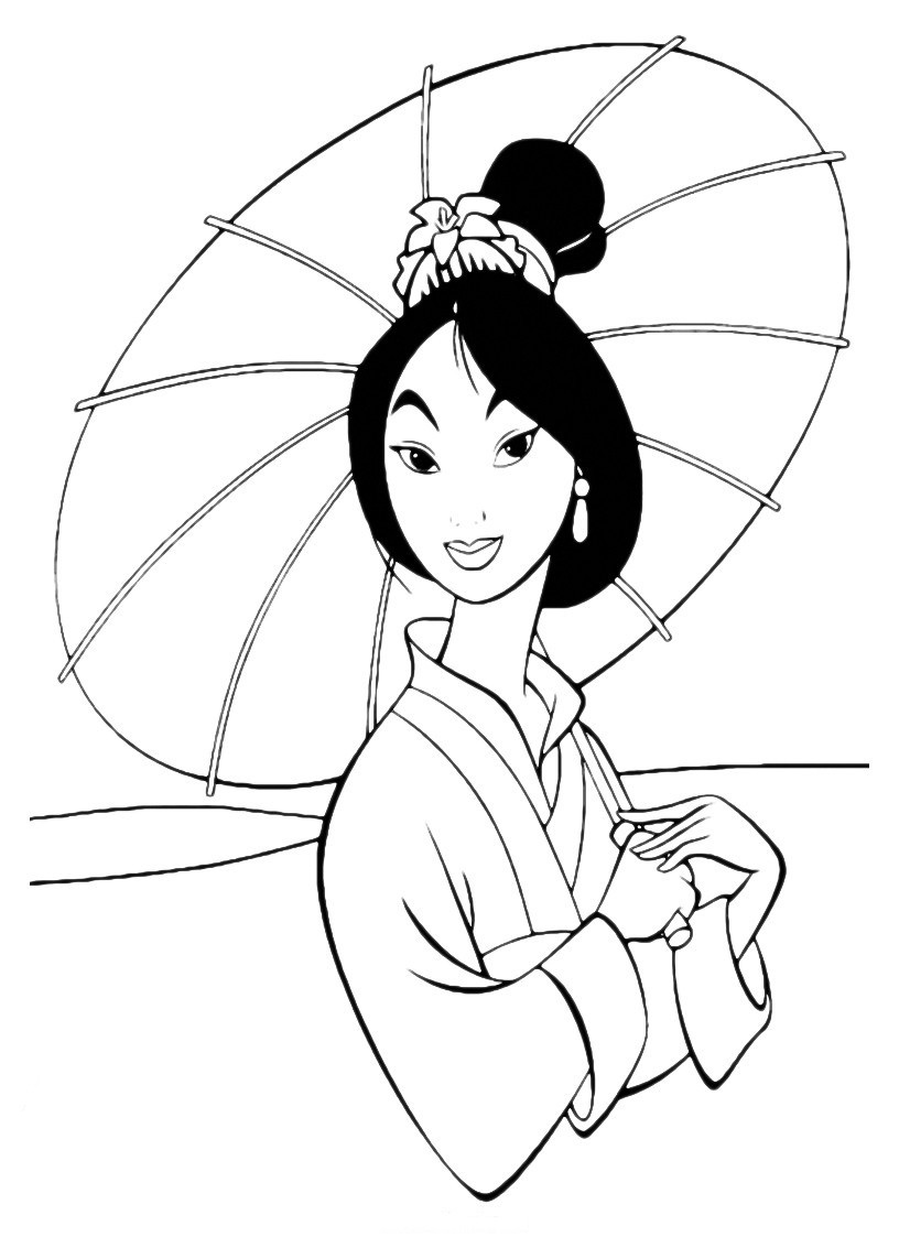 Coloring page: Mulan (Animation Movies) #133674 - Free Printable Coloring Pages