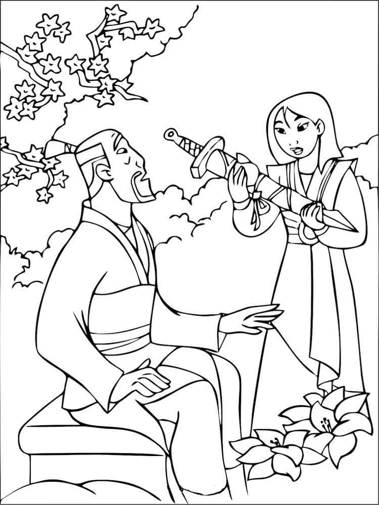 Free printable Mulan coloring page #182220 from Animation Movies collection