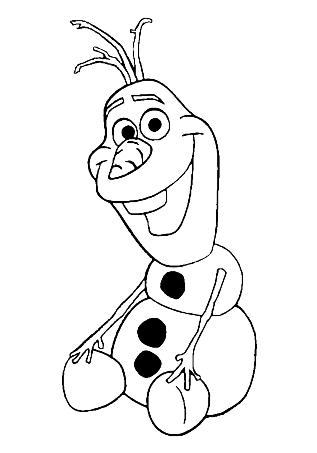 Coloring page: Olaf (Animation Movies) #170194 - Free Printable Coloring Pages