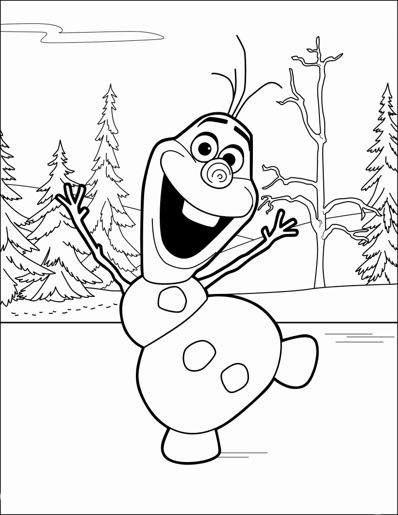 Coloring page: Olaf (Animation Movies) #170197 - Free Printable Coloring Pages