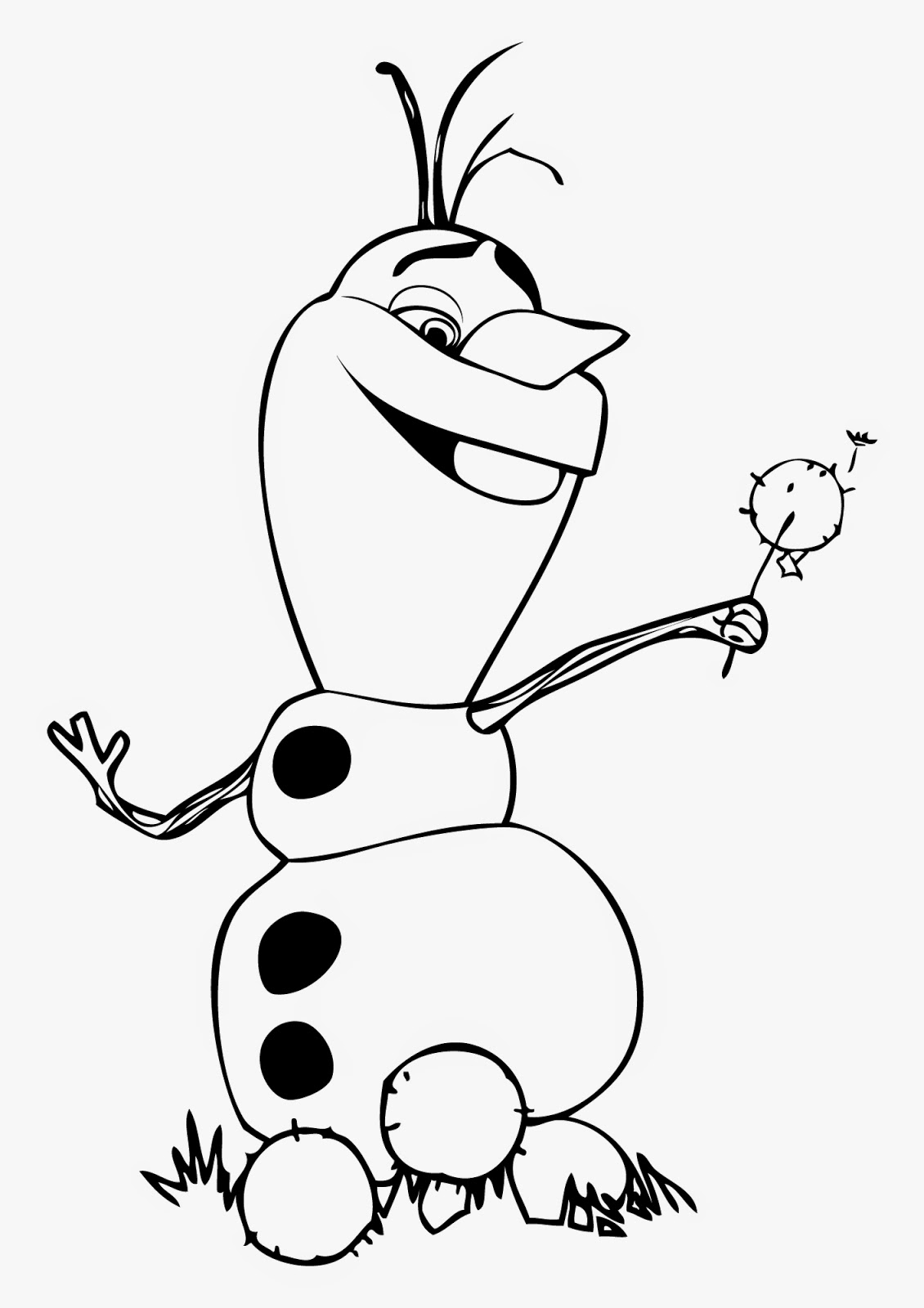 Coloring page: Olaf (Animation Movies) #170198 - Free Printable Coloring Pages