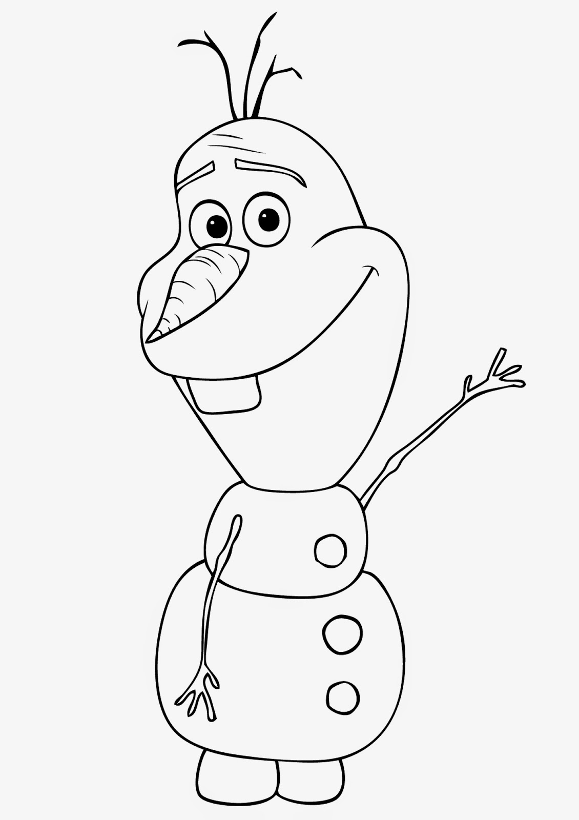 Coloring page: Olaf (Animation Movies) #170200 - Free Printable Coloring Pages