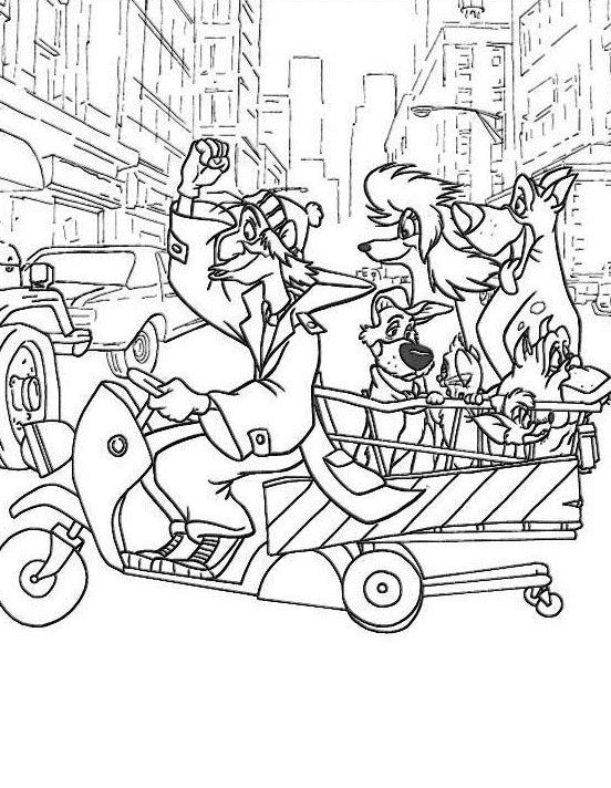 Coloring page: Oliver & cie (Animation Movies) #133690 - Free Printable Coloring Pages