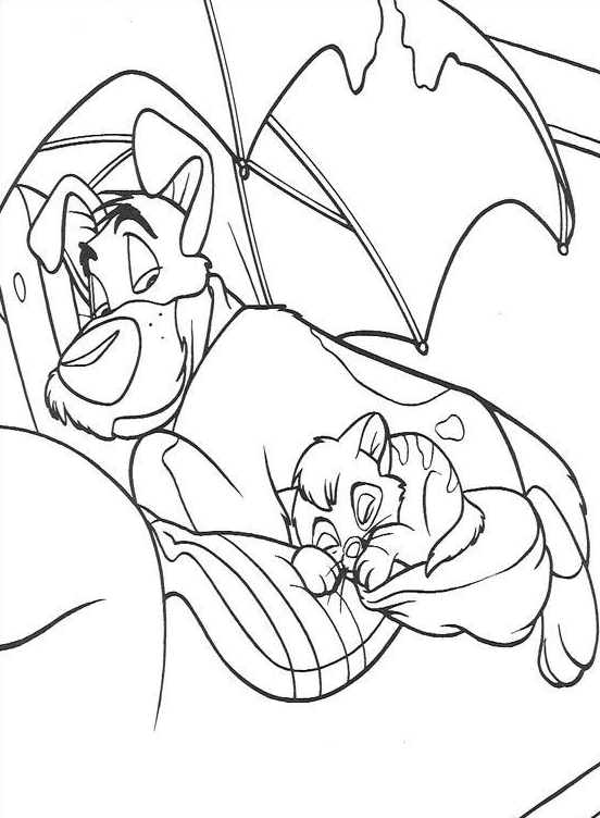 Coloring page: Oliver & cie (Animation Movies) #133694 - Free Printable Coloring Pages