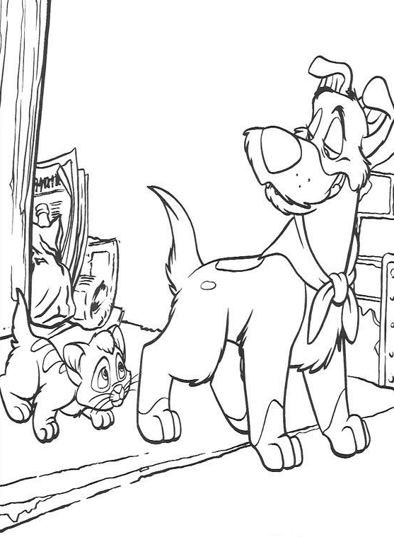 Coloring page: Oliver & cie (Animation Movies) #133701 - Free Printable Coloring Pages