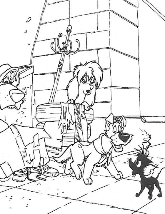 Coloring page: Oliver & cie (Animation Movies) #133707 - Free Printable Coloring Pages