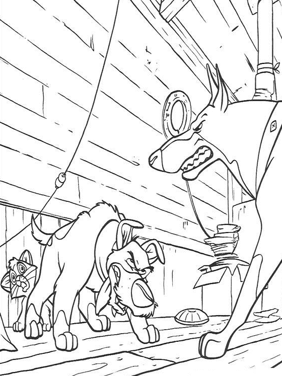 Coloring page: Oliver & cie (Animation Movies) #133713 - Free Printable Coloring Pages