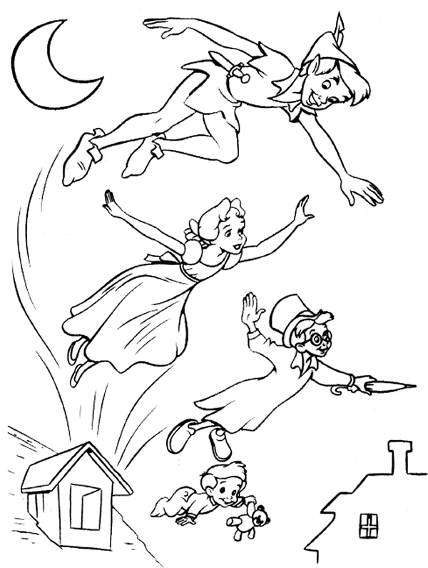 Coloring page: Peter Pan (Animation Movies) #128914 - Free Printable Coloring Pages