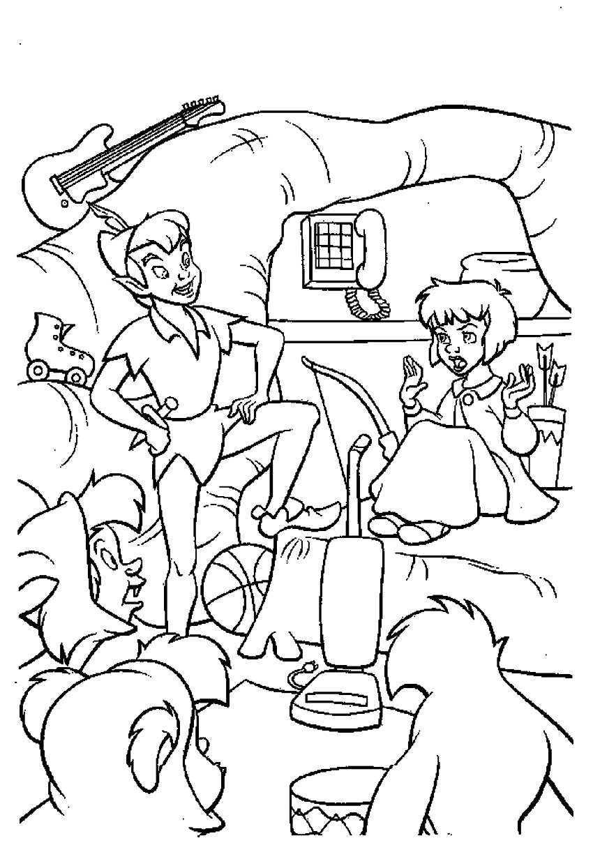 Coloring page: Peter Pan (Animation Movies) #129062 - Free Printable Coloring Pages