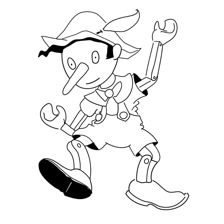 Coloring page: Pinocchio (Animation Movies) #132255 - Free Printable Coloring Pages