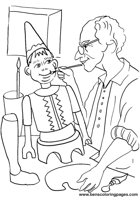 Coloring page: Pinocchio (Animation Movies) #132277 - Free Printable Coloring Pages