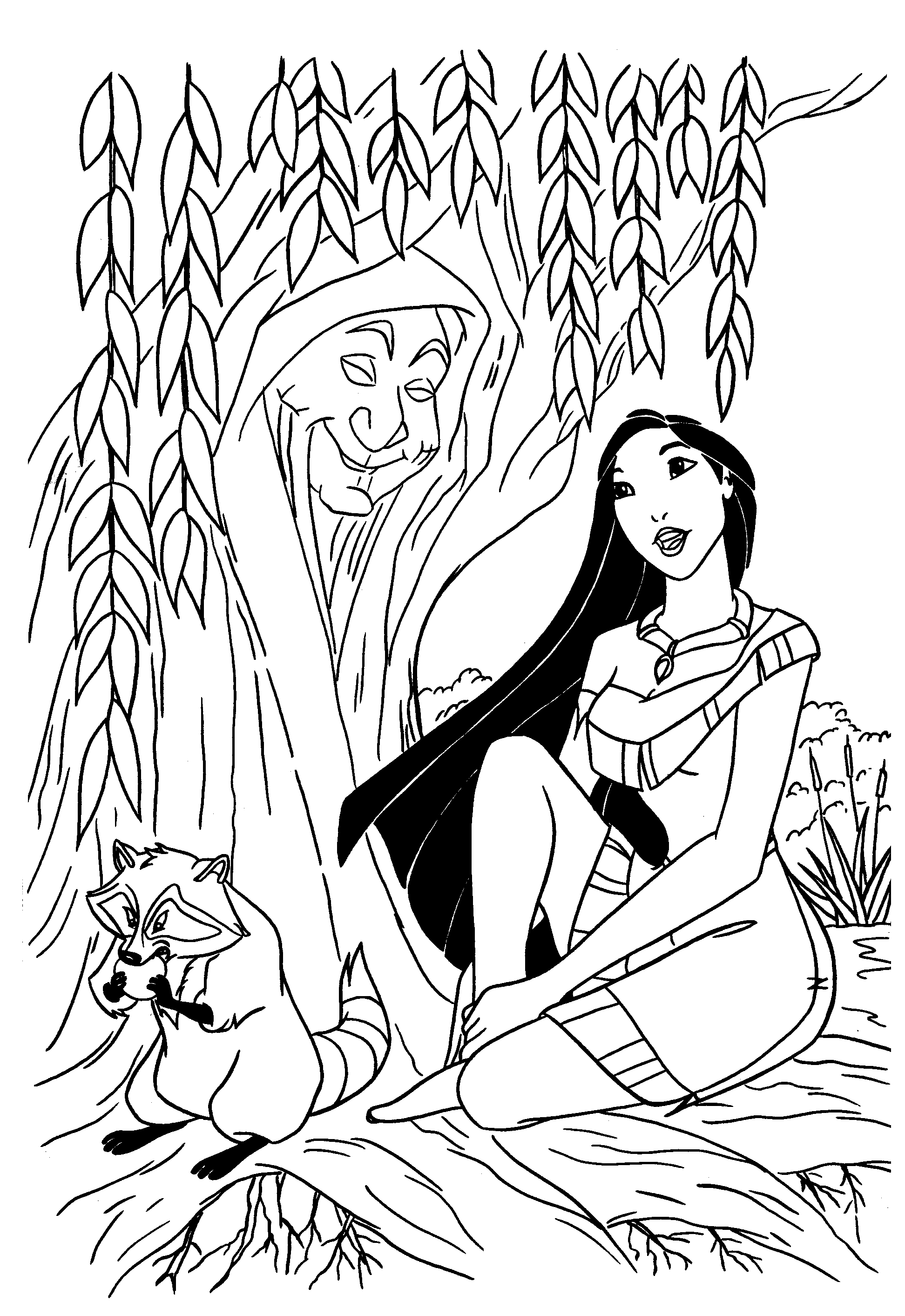 Coloring page: Pocahontas (Animation Movies) #131329 - Free Printable Coloring Pages