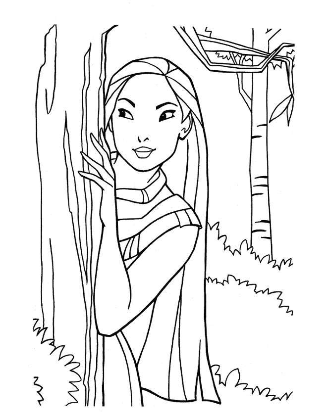 Coloring page: Pocahontas (Animation Movies) #131331 - Free Printable Coloring Pages