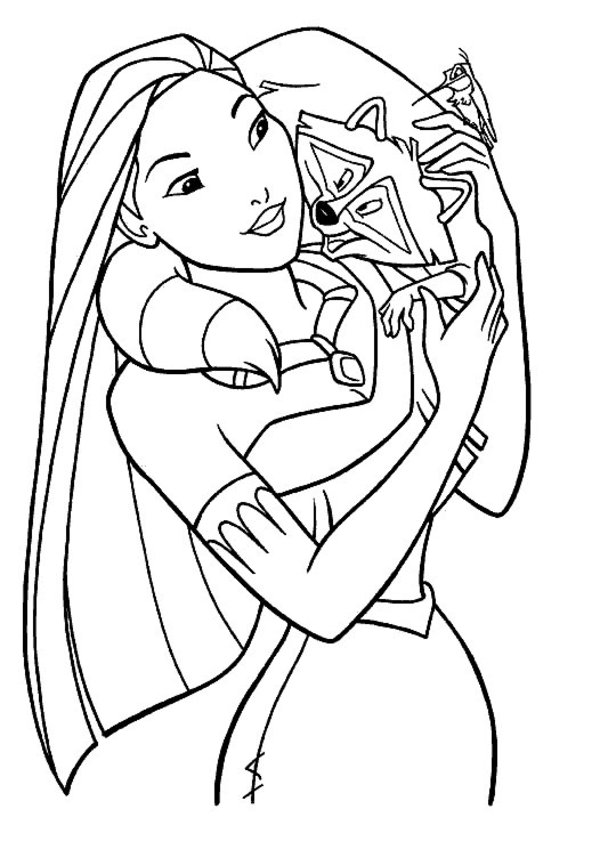 Coloring page: Pocahontas (Animation Movies) #131333 - Free Printable Coloring Pages