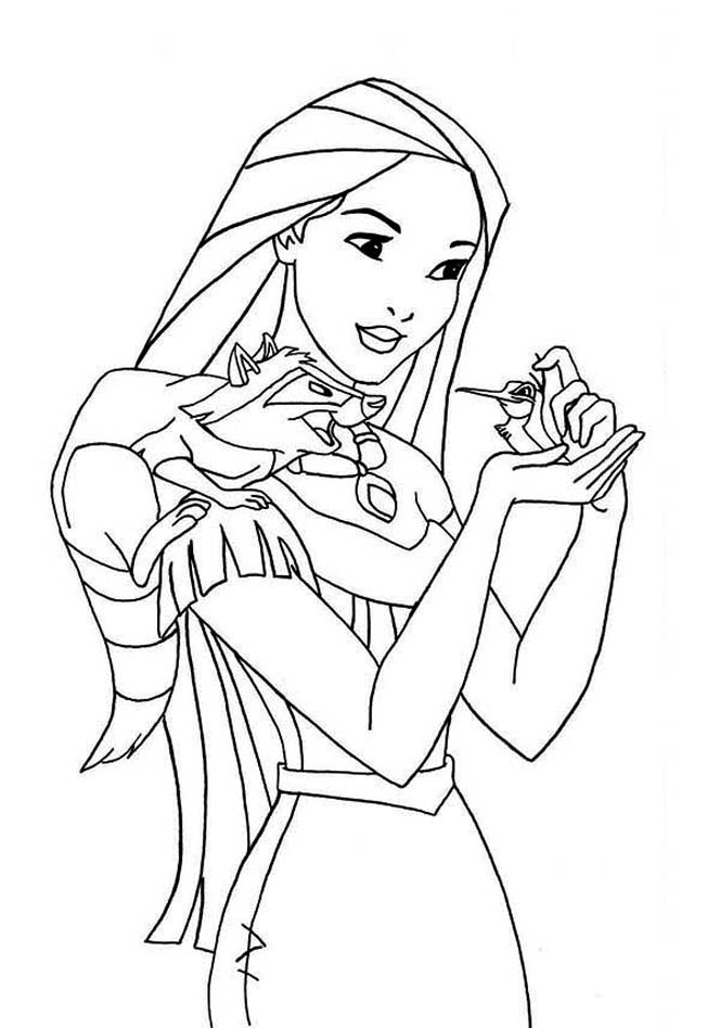 Coloring page: Pocahontas (Animation Movies) #131337 - Free Printable Coloring Pages