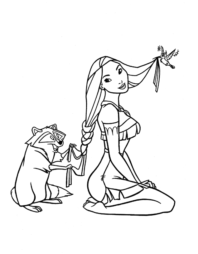 Coloring page: Pocahontas (Animation Movies) #131340 - Free Printable Coloring Pages