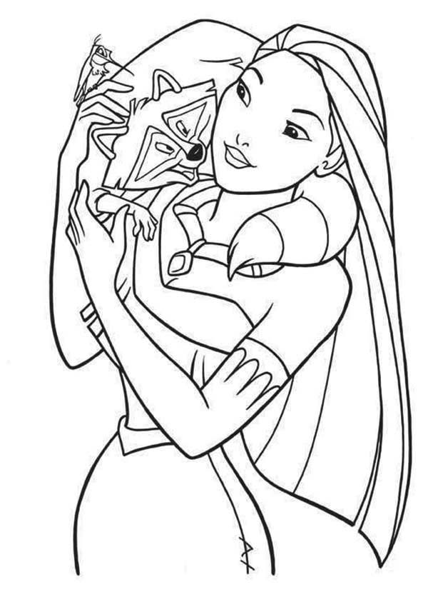 Coloring page: Pocahontas (Animation Movies) #131342 - Free Printable Coloring Pages