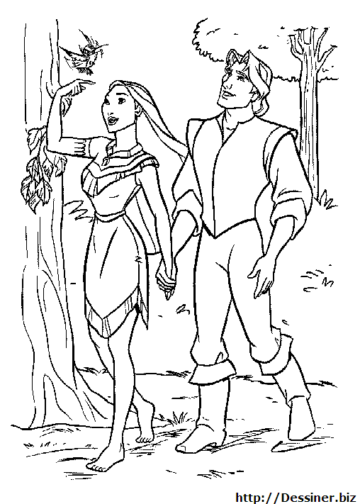 Coloring page: Pocahontas (Animation Movies) #131347 - Free Printable Coloring Pages