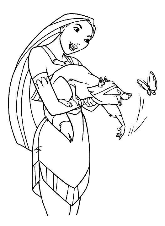 Coloring page: Pocahontas (Animation Movies) #131348 - Free Printable Coloring Pages
