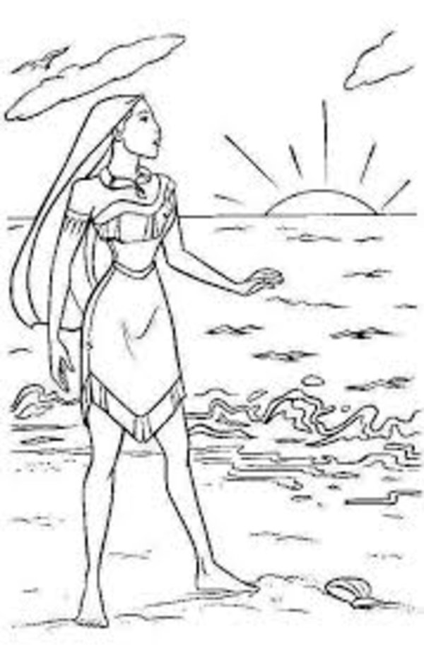 Coloring page: Pocahontas (Animation Movies) #131355 - Free Printable Coloring Pages