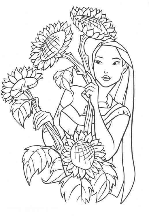 Coloring page: Pocahontas (Animation Movies) #131356 - Free Printable Coloring Pages
