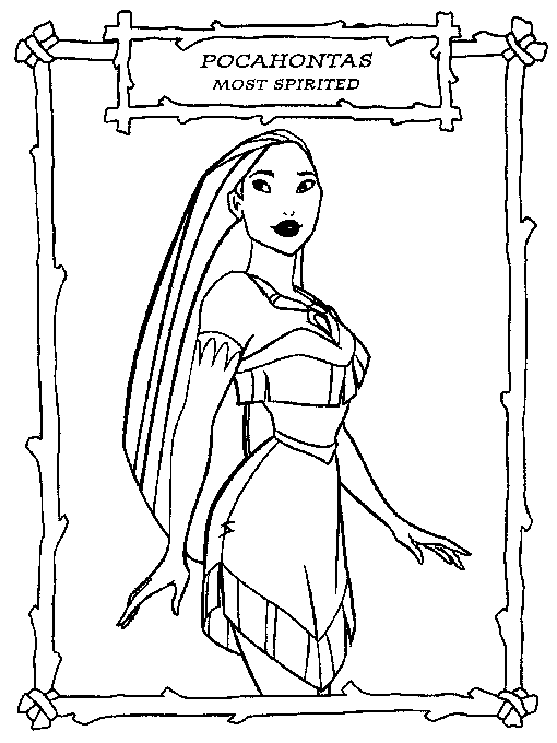 Drawing Pocahontas #131362 (Animation Movies) – Printable coloring pages
