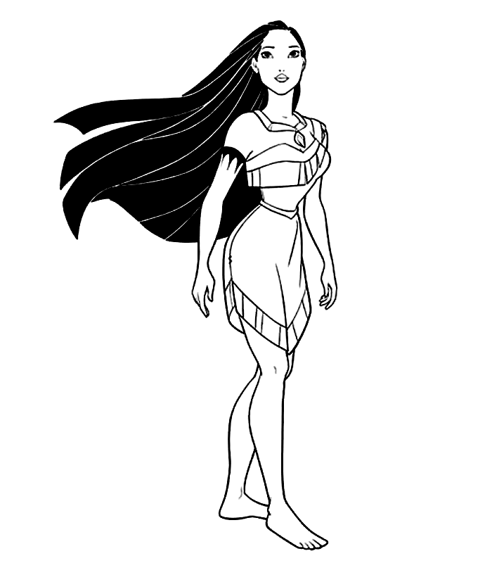 Coloring page: Pocahontas (Animation Movies) #131364 - Free Printable Coloring Pages
